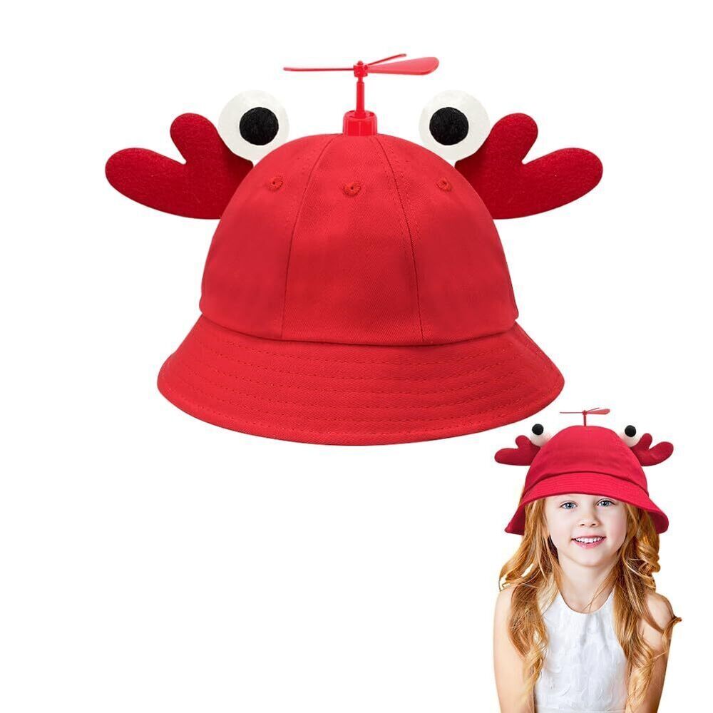 8534 Crab Propeller Hat - Helicopter Hat with Pinwheel, Funny Crazy Kids &